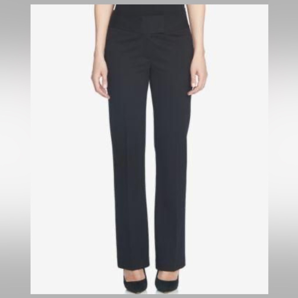 CeCe Women's Slim Boot Cut Pants in Rich Black